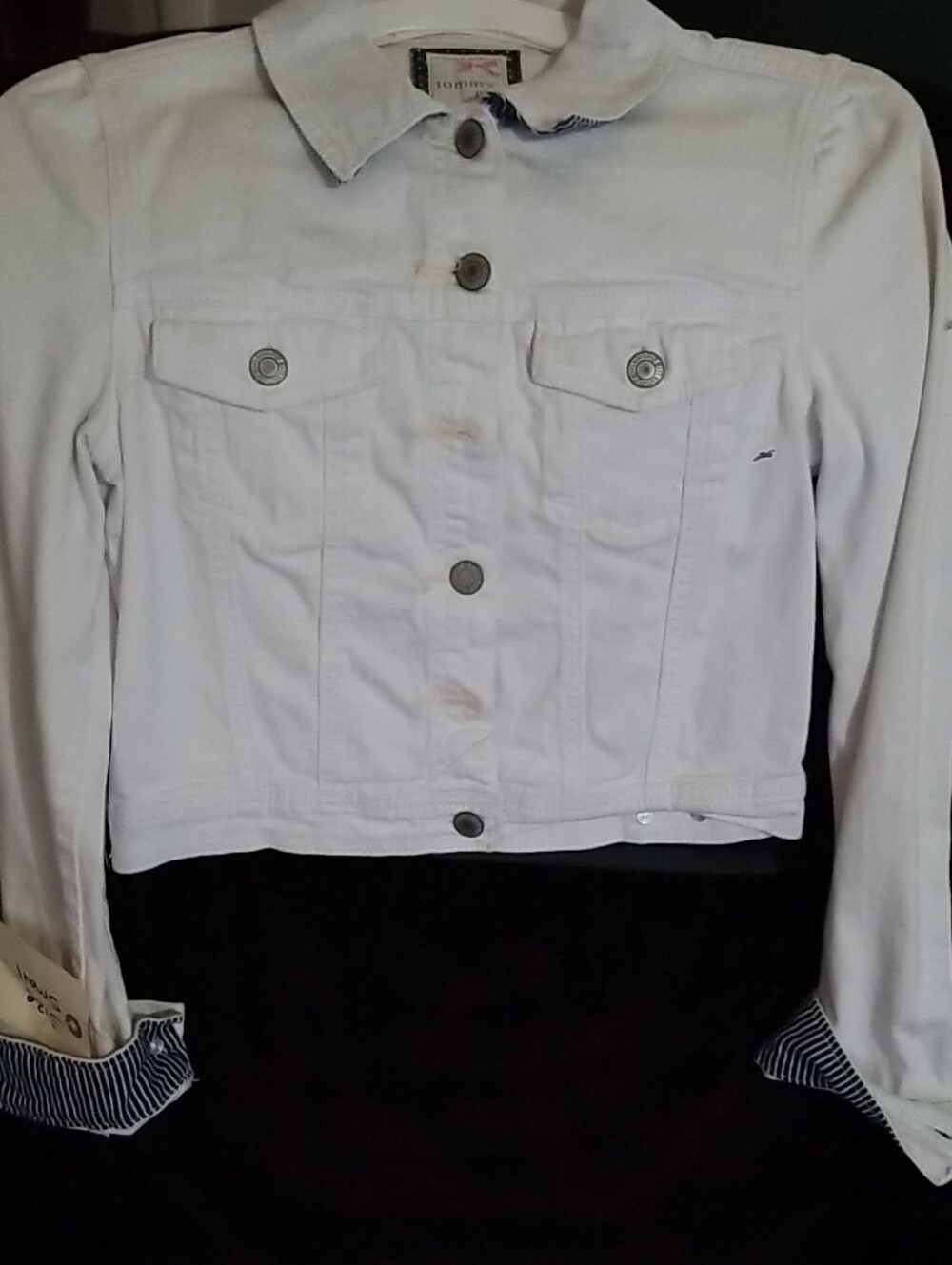 Tommy Girl White Denim Jean Jacket Size S